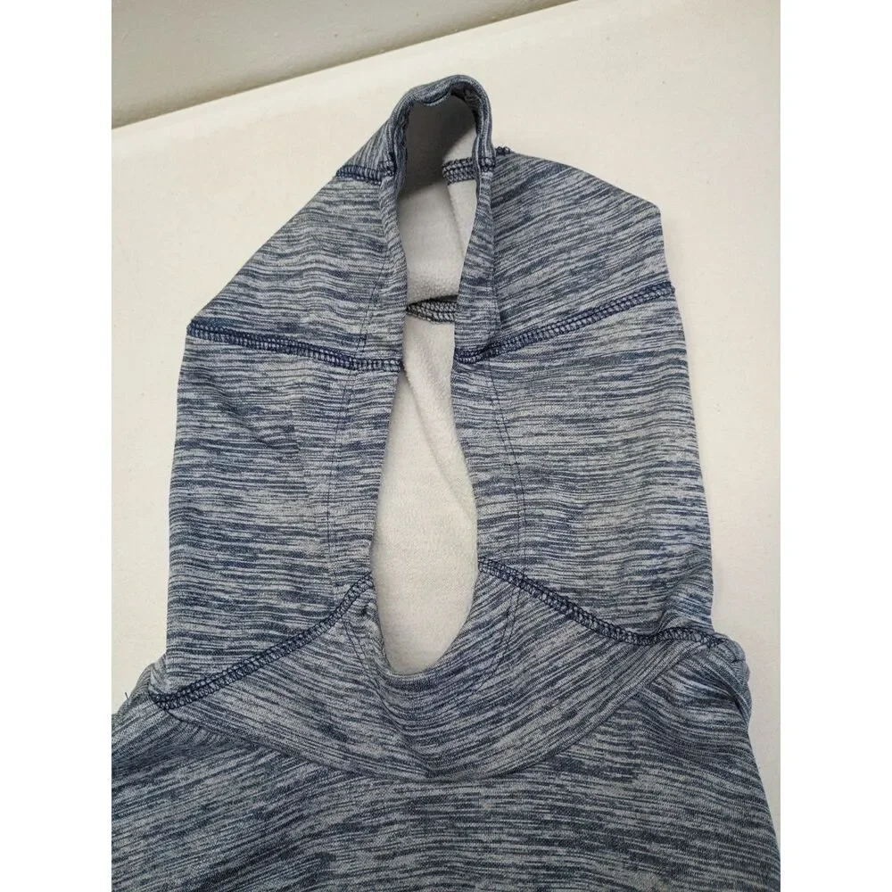 Nike Dri-fit Pullover Hoodie Youth Kids Sz M Front Pocket Fleece Lined Blue/Grey